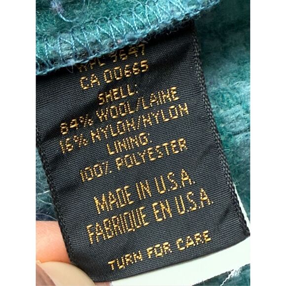 Vintage Eddie Bauer Wool Blend Aztec Southwest Barn Coat Size M - Picture 12 of 12